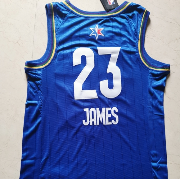 lebron james blue jersey